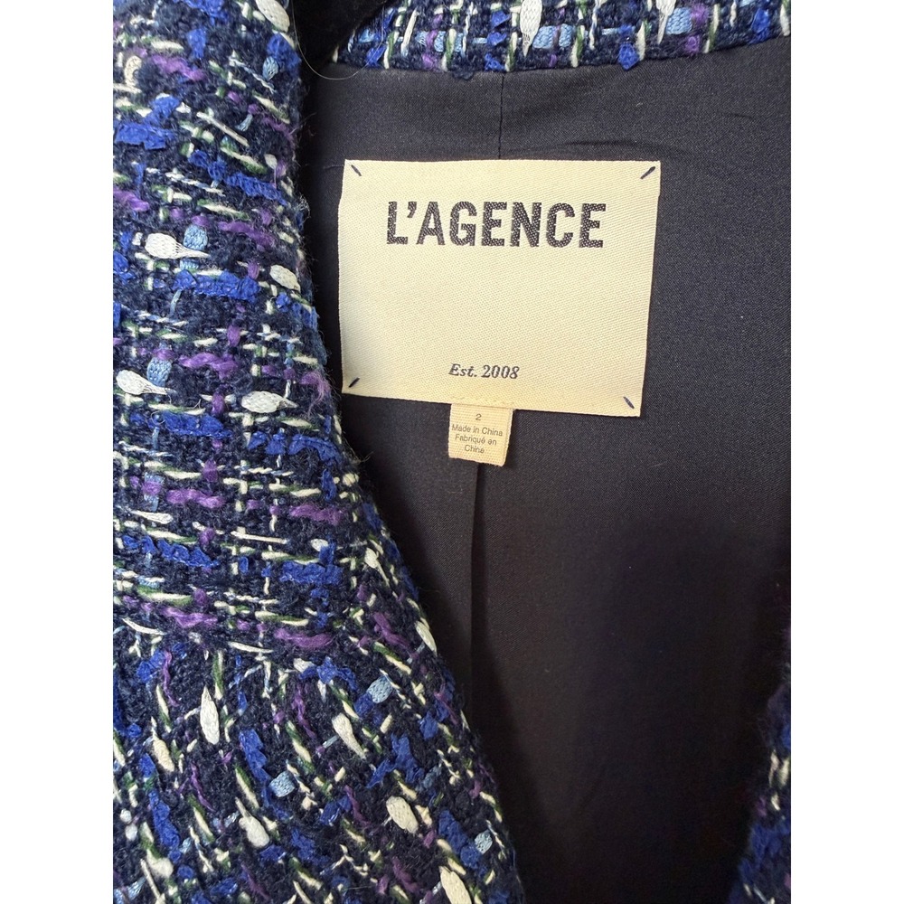 L'AGENCE Marie Tweed Blazer | Size 2 - Picture 7 of 14